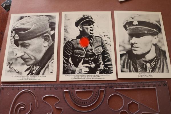 drei neuzeitliche Abzüge - Paul Hausser, Kurt Meyer und Joachim Peiper